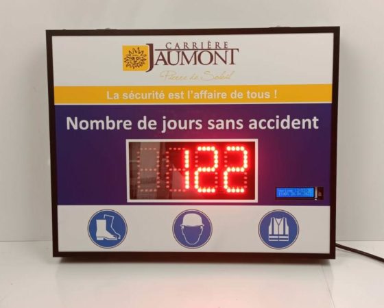 Panneau affichage Nombre de jours sans accident