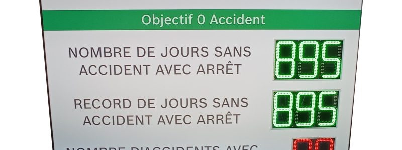 Panneau jours sans accident