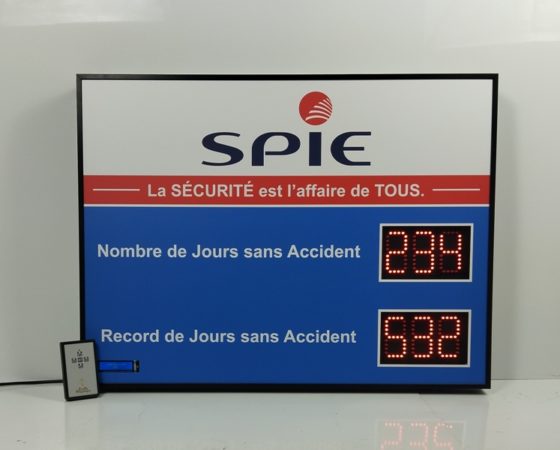 Comptage digital des jours sans accident