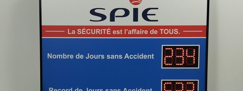 Comptage digital des jours sans accident