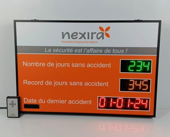 Comptage digital des jours sans accident