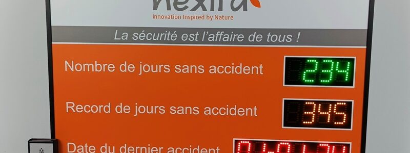 Comptage digital des jours sans accident